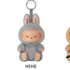 Gray Kawaii Doll Keychain Plush
